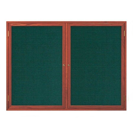 United Visual Products Open Faced Traditional Corkboard, 60x36" UV643A-BLACK-KEYLIME